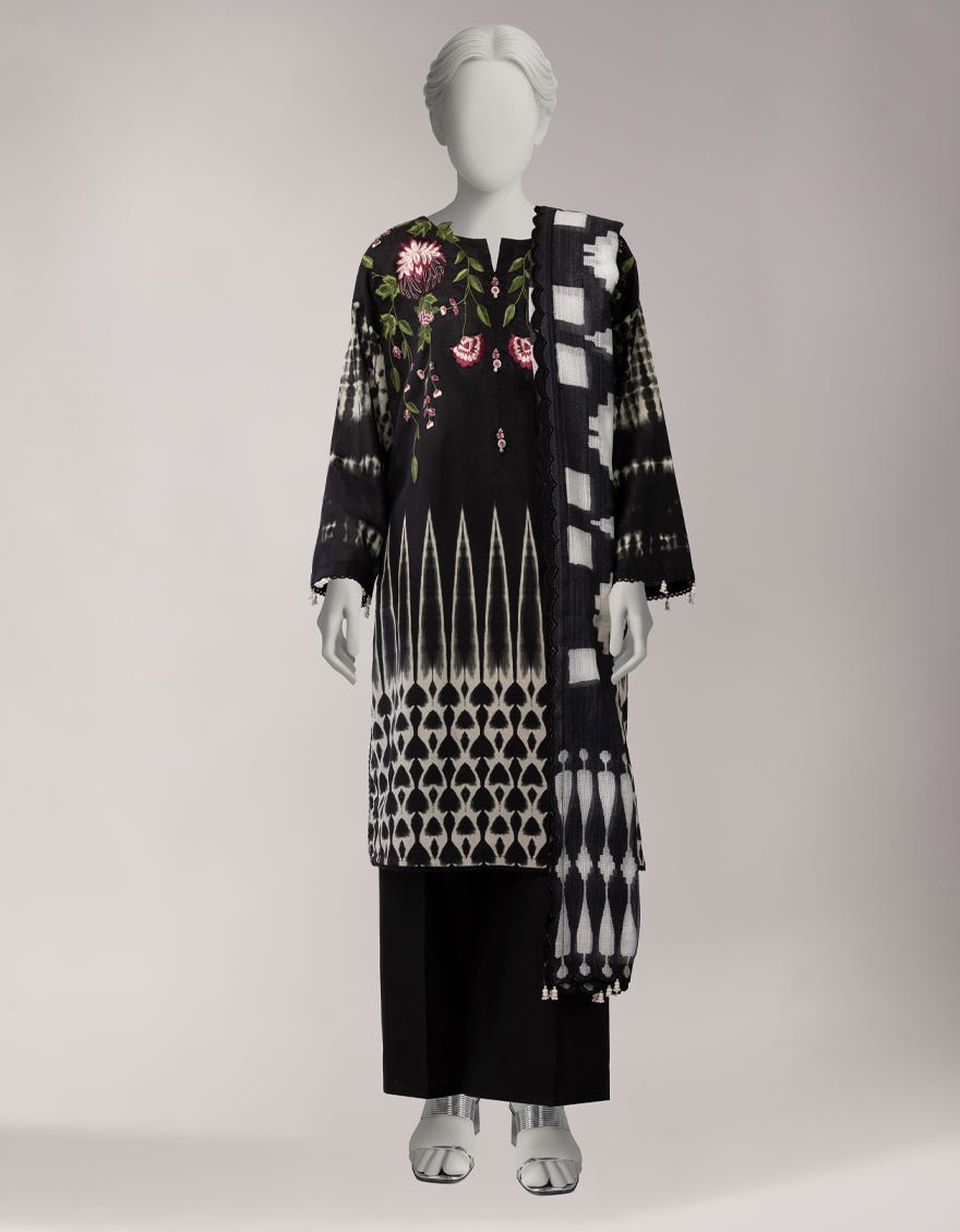 MULTICOLOR LAWN EMBROIDERED UNSTITCHED 2PC