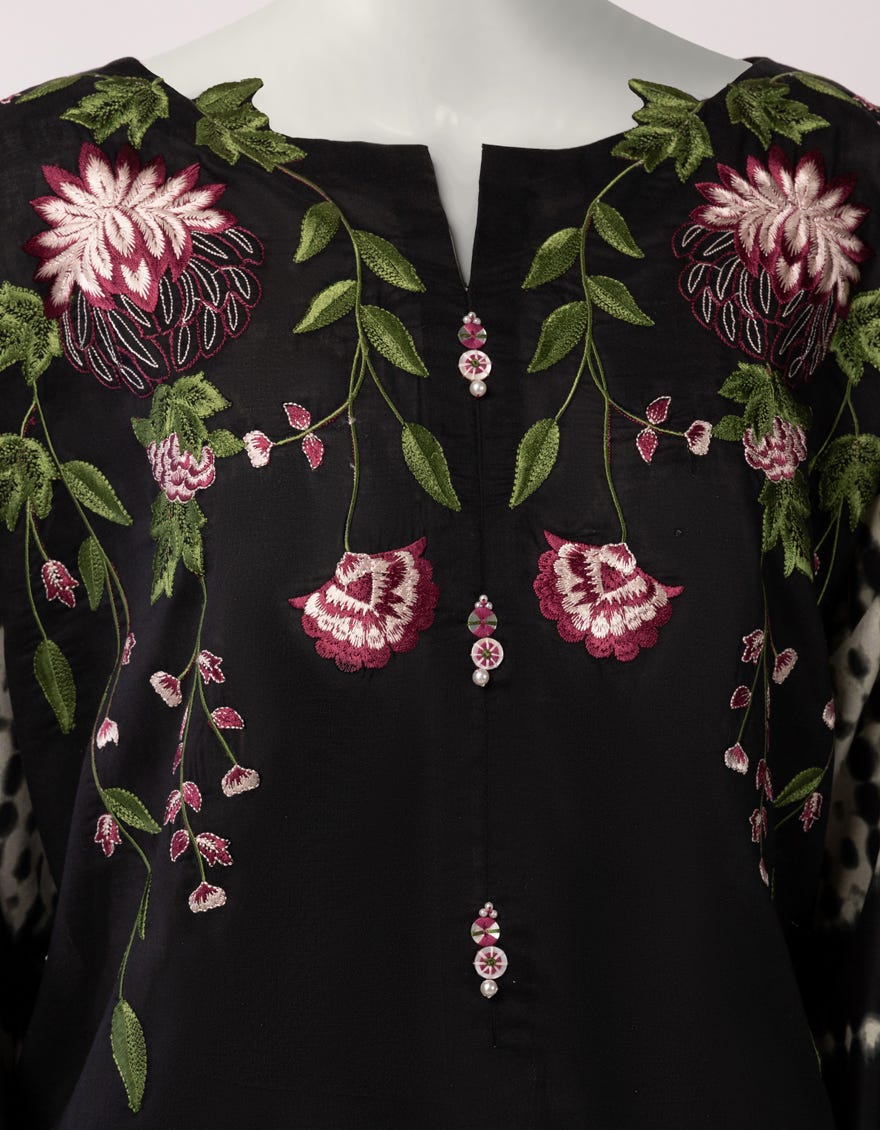 MULTICOLOR LAWN EMBROIDERED UNSTITCHED 2PC