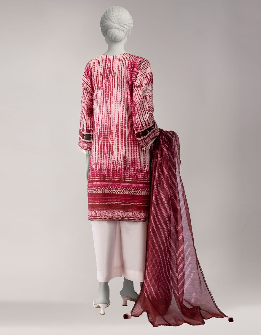 MULTICOLOR LAWN EMBROIDERED UNSTITCHED 2PC