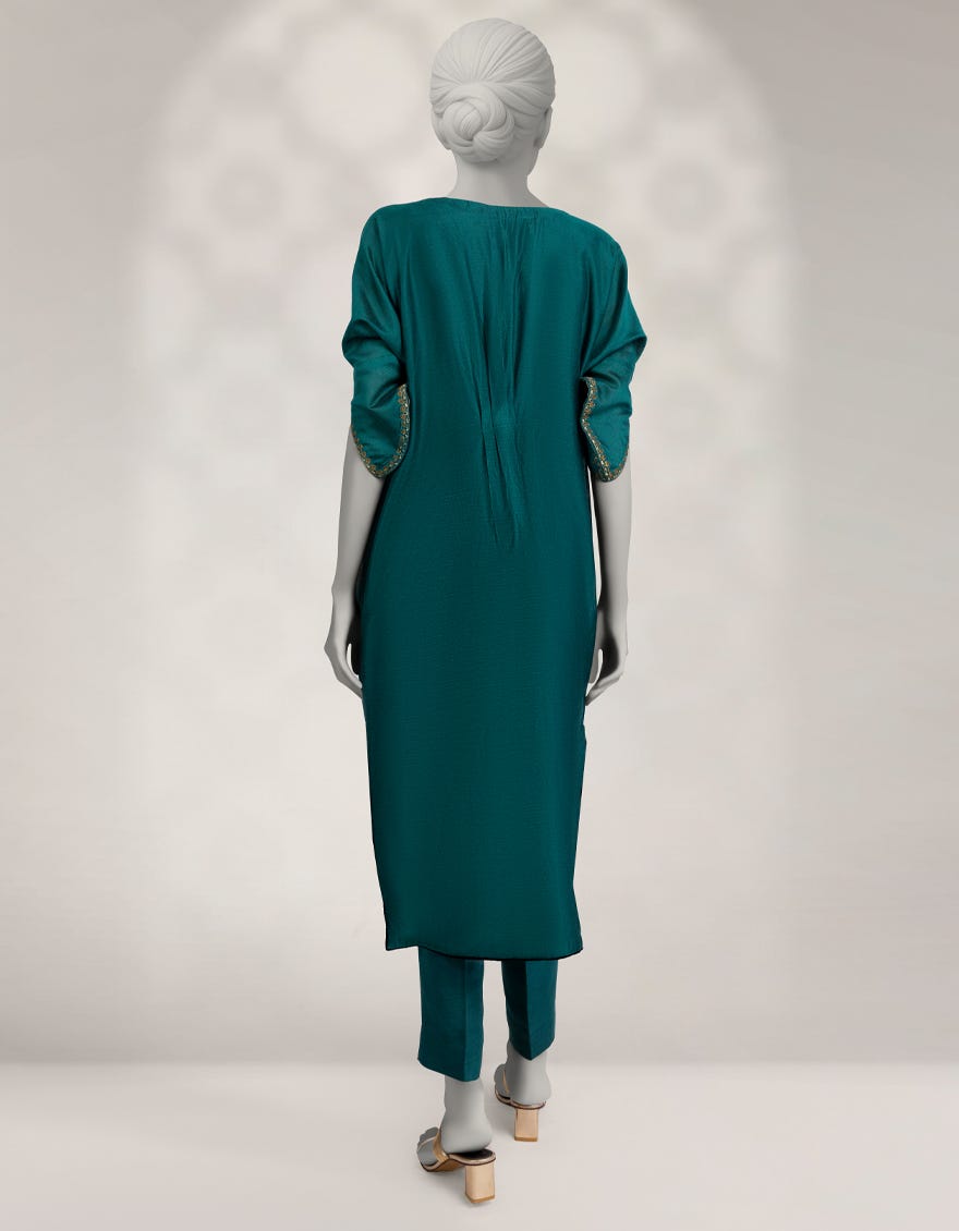 green-cotton-embroidered-kurti-jfs25226s