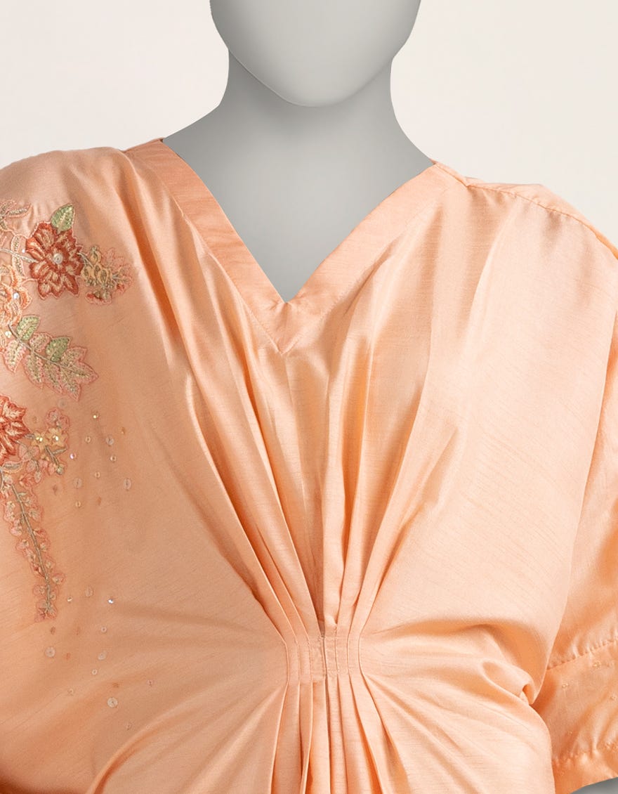peach-embroidered-raw-silk-kurti-jfs25231s