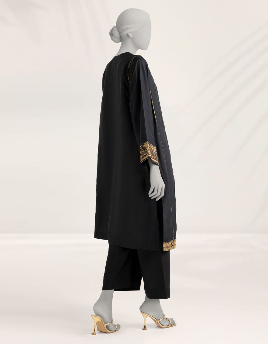 black-embroidered-raw-silk-kurti-jfs25233s