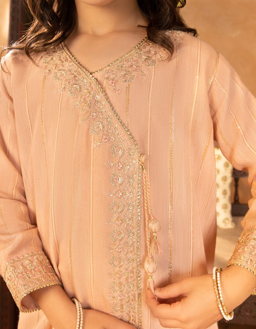 PINK ZARI TAAR EMBROIDERED 3PC STITCHED