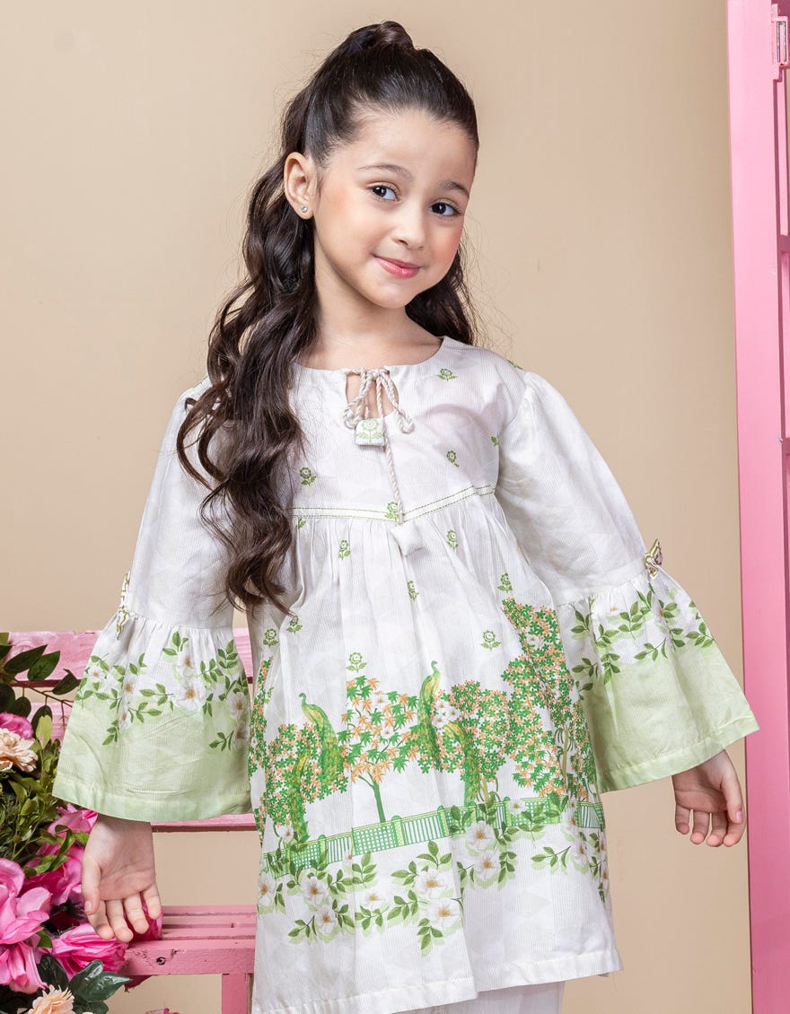 Off White Lawn Kurti | Jglk-S-24-2527