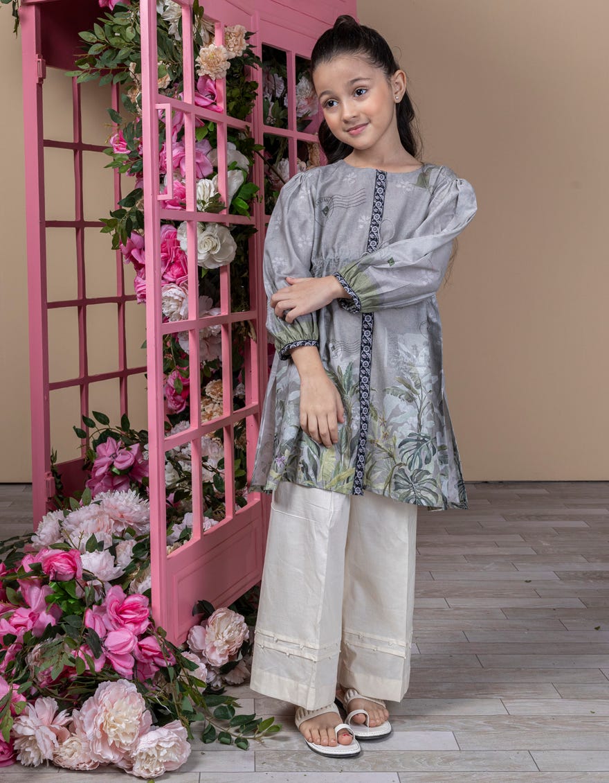 Grey Lawn Kurti | Jglk-S-24-2528
