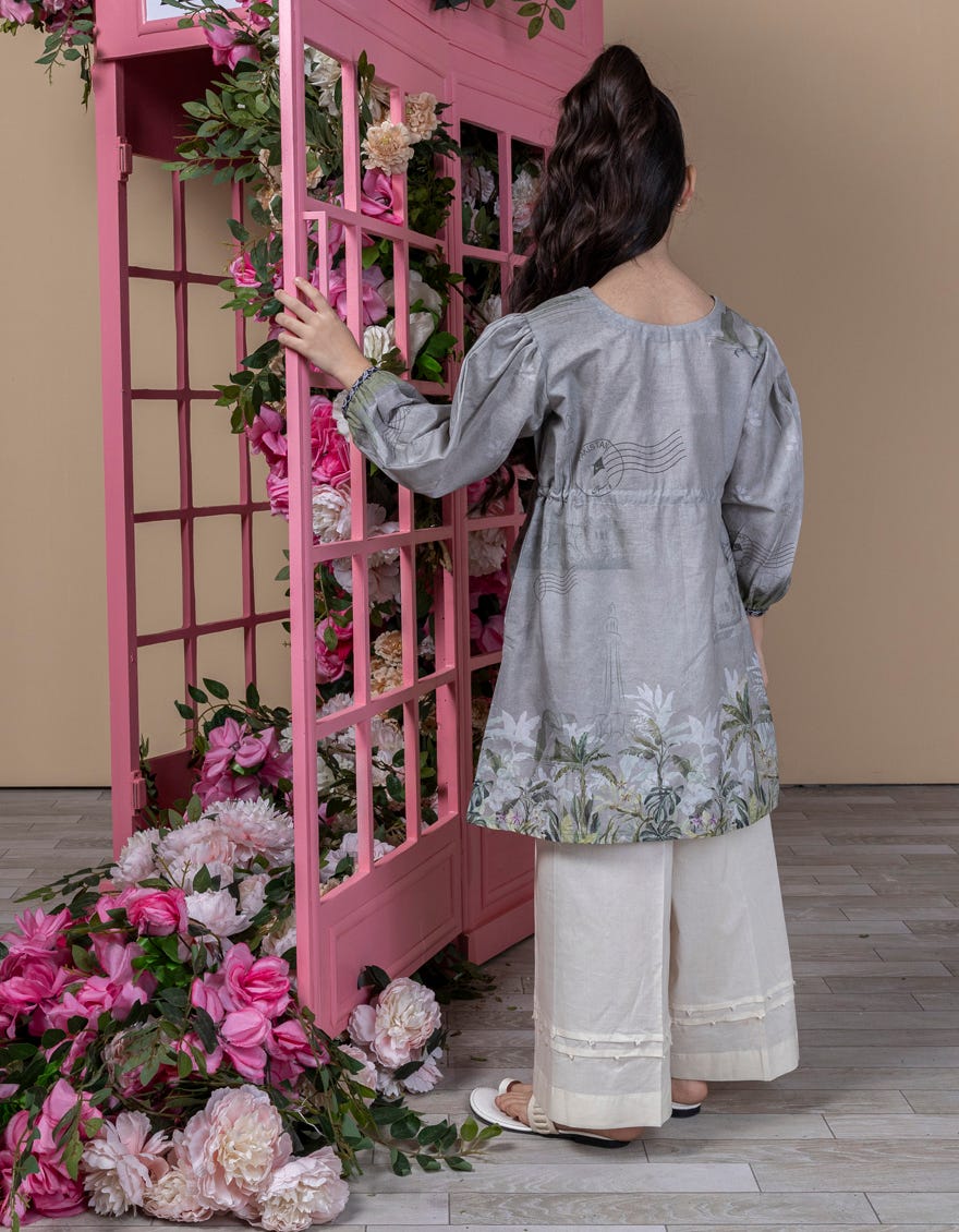 Grey Lawn Kurti | Jglk-S-24-2528