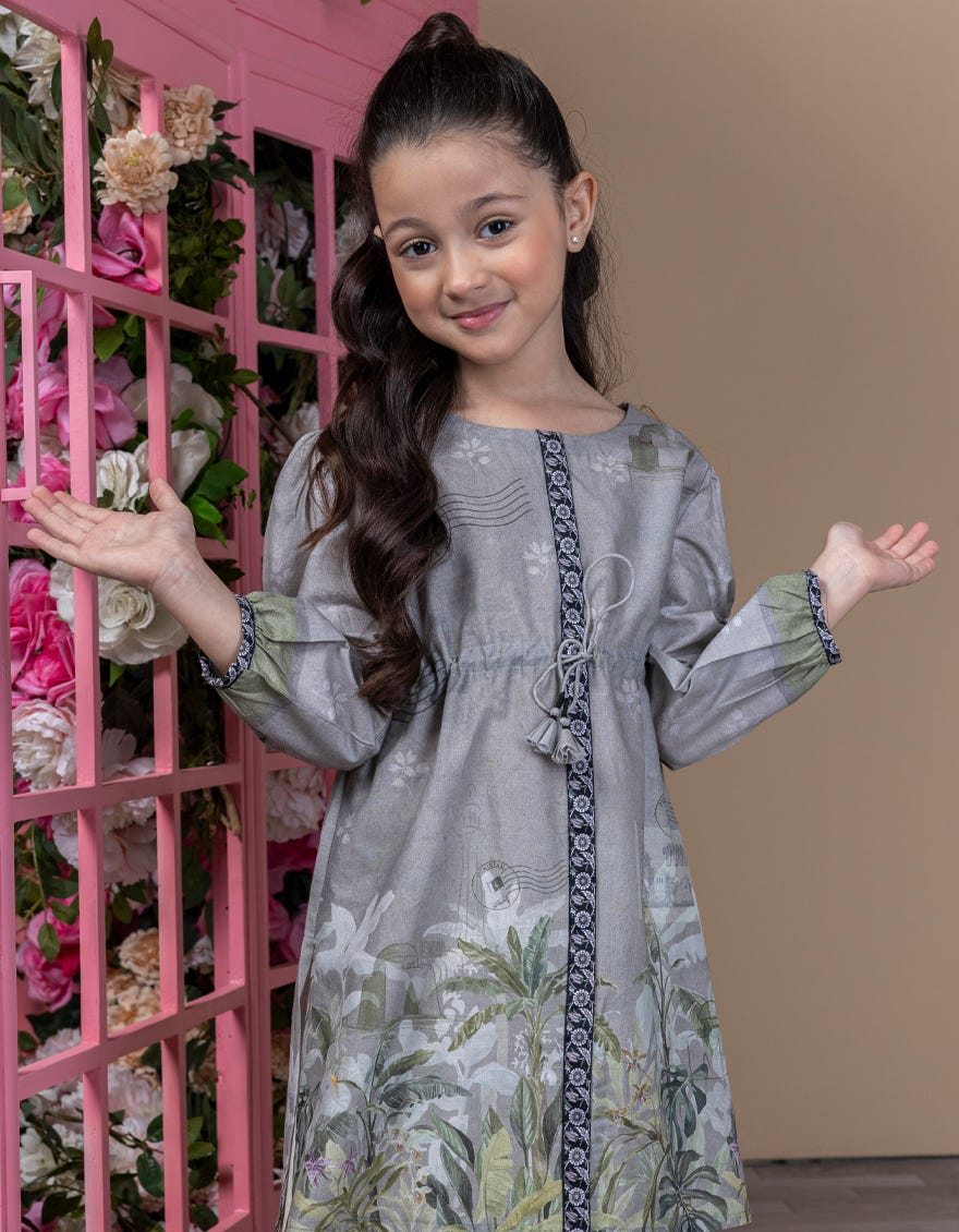 Grey Lawn Kurti | Jglk-S-24-2528