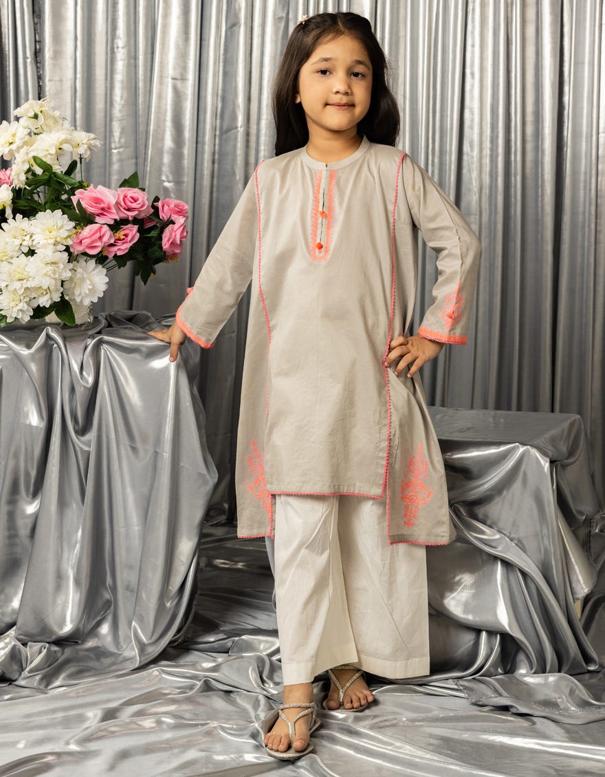 GREY LAWN EMBROIDERED 2PC STITCHED