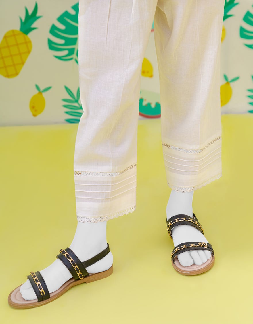 Off White Lawn Girl Trousers | Jjgt-S-Jgt-24-4501