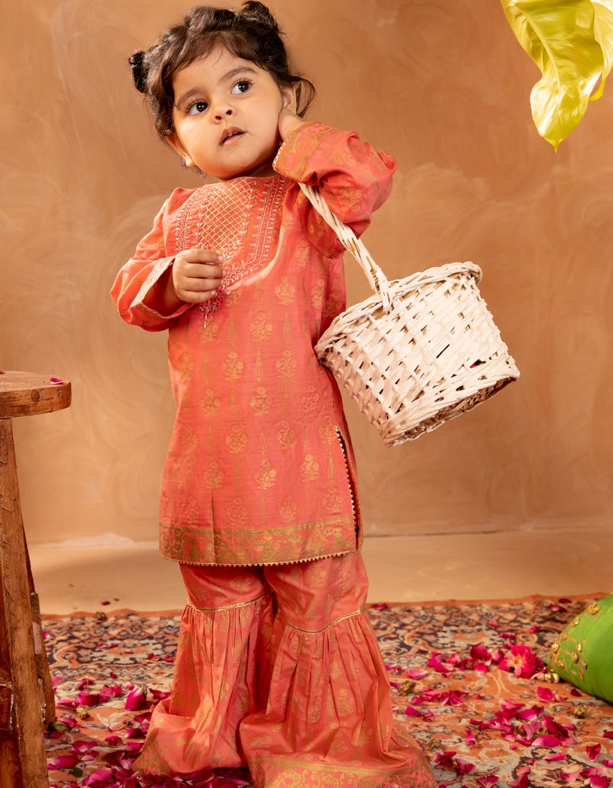 PEACH COTTON SILK EMBROIDERED 3PC STITCHED