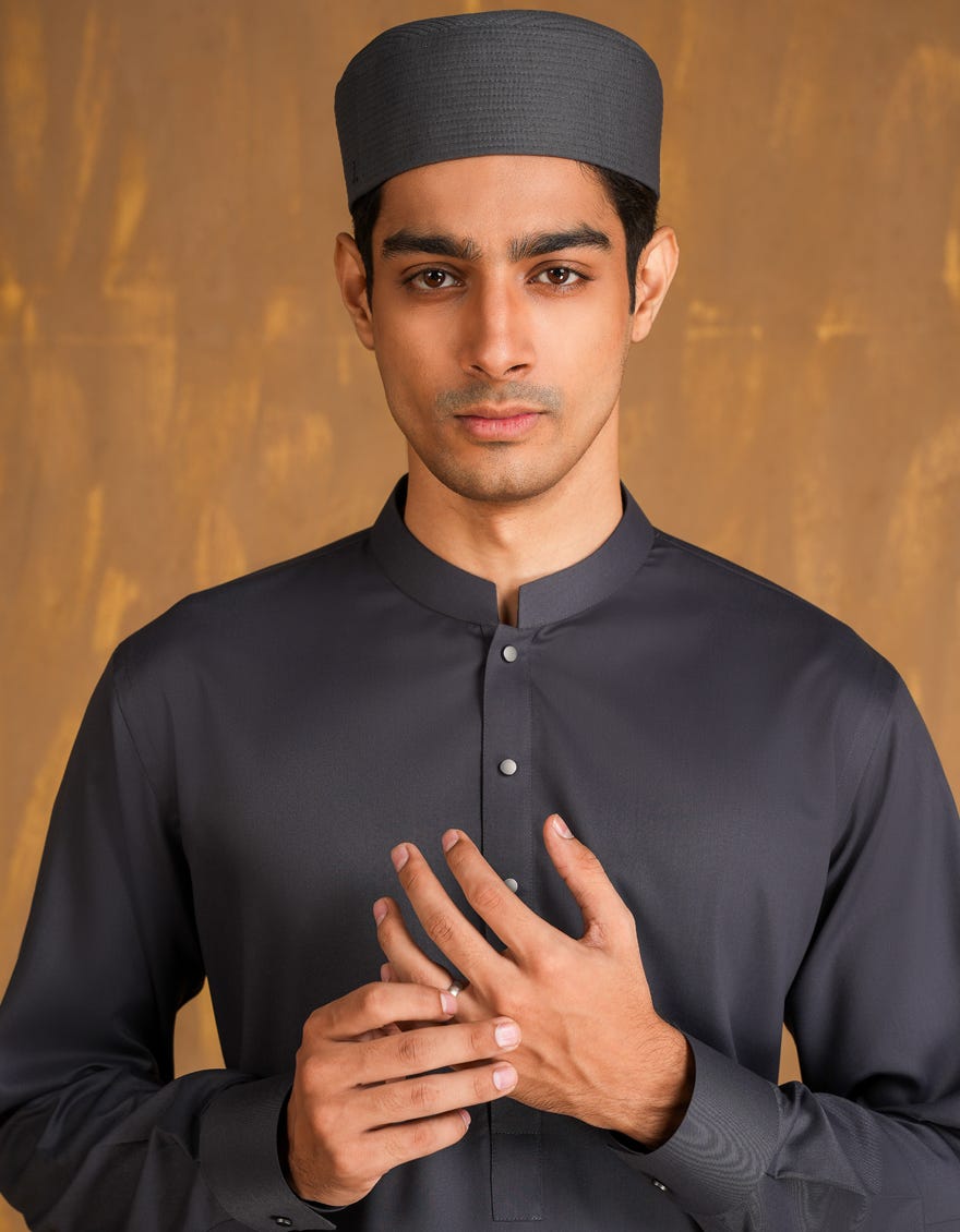 GREY BLENDED MEN CAPS | JJ-CAP-0006-R32