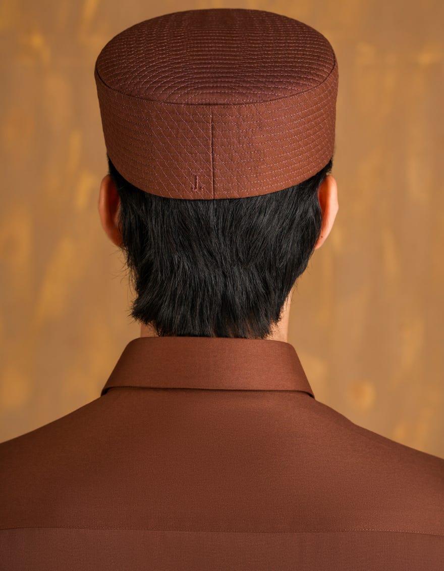 BROWN BLENDED MEN CAP | JJ-CAP-0018-R65