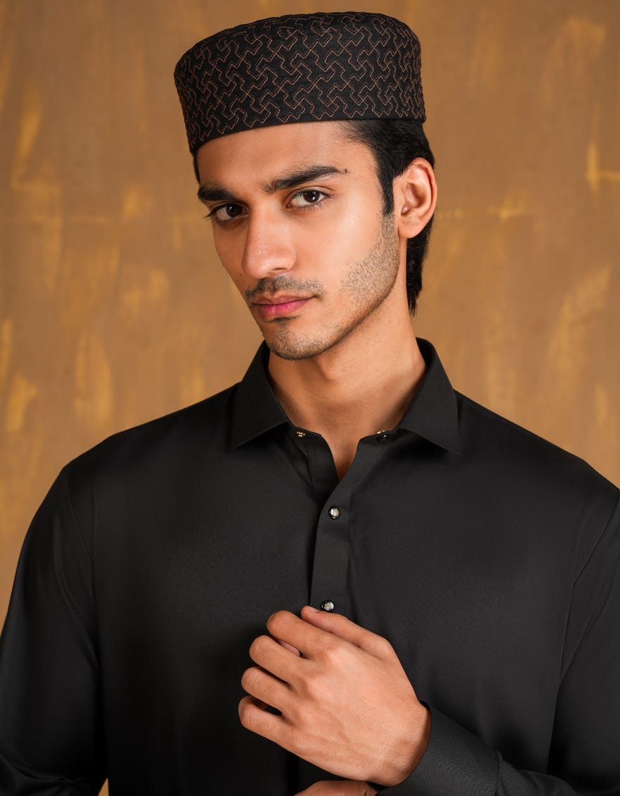 BLACK BLENDED MEN CAP | JJ-CAP-0034-R15