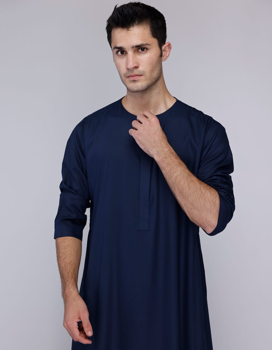 NAVY BLUE BLENDED JUBBA | JJ-JUBBA-33121