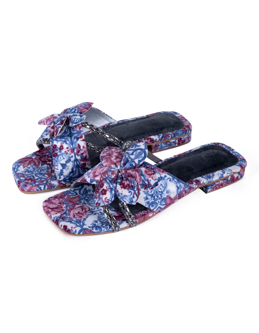 Blue Suede Chappal | Jlfwc-24-1254