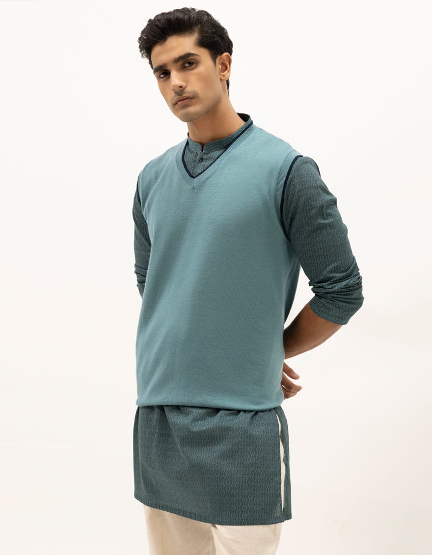 leo-sea-green-sleevless-v-neck-sweater-jjswt0040
