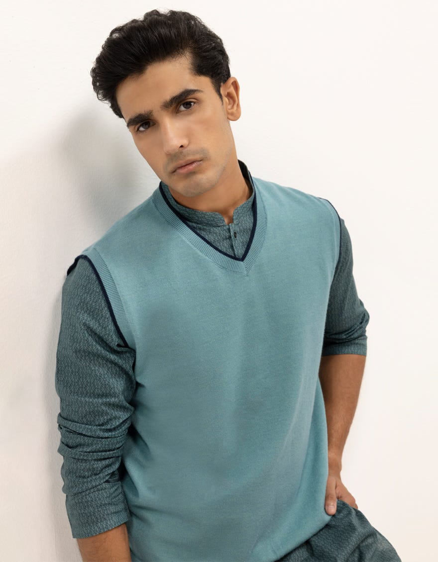 leo-sea-green-sleevless-v-neck-sweater-jjswt0040