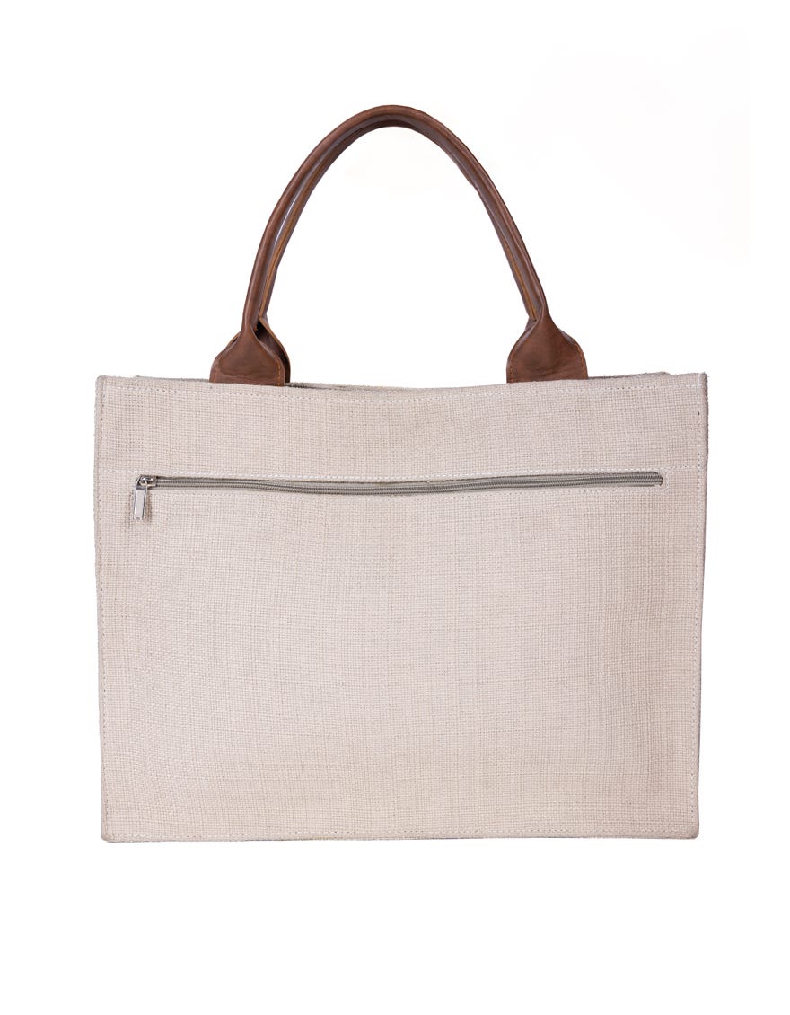 Beige Jute Handbag | Jjbl-24-055
