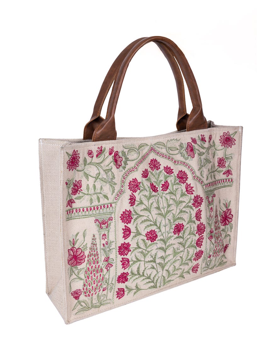 Beige Jute Handbag | Jjbl-24-055