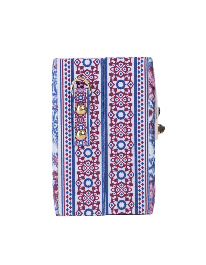 Blue Velvet Handbag | Jjbl-24-057