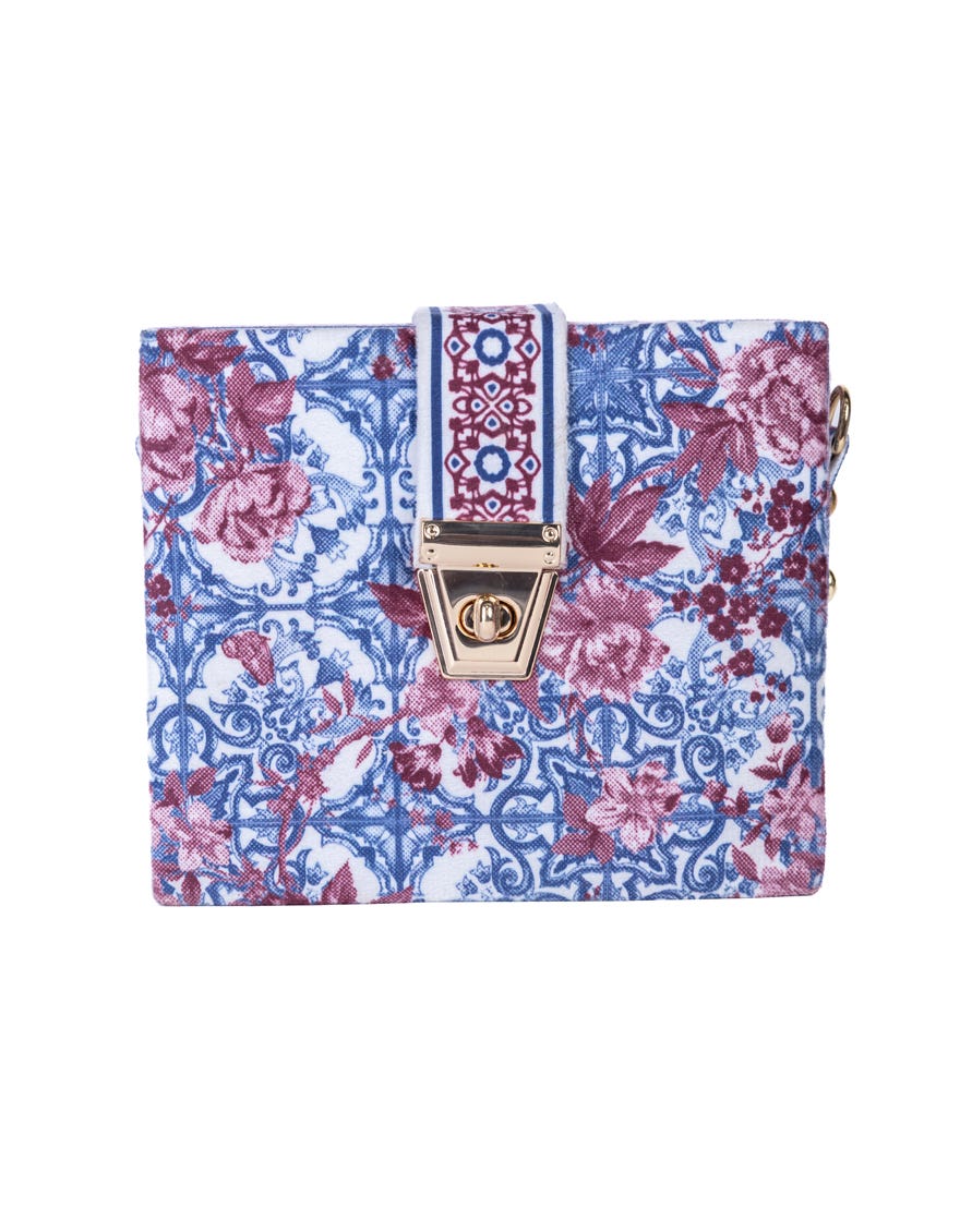 Blue Velvet Handbag | Jjbl-24-057