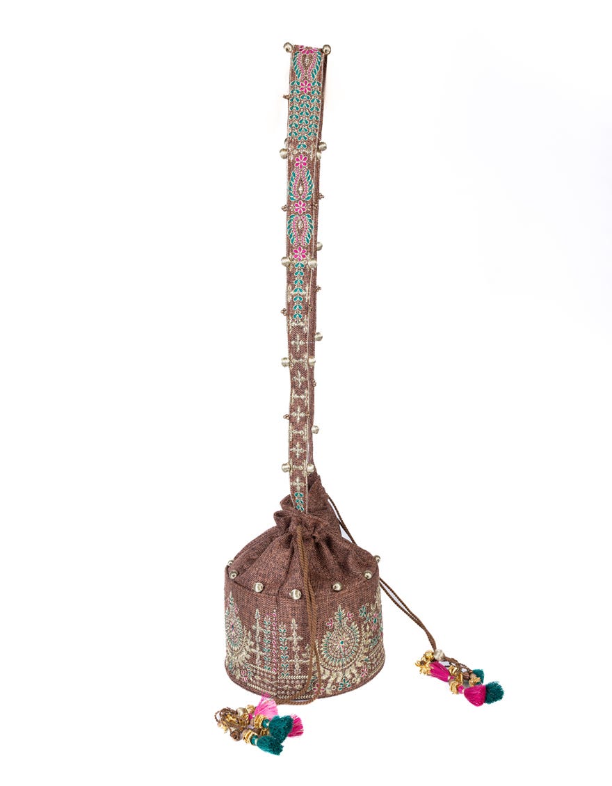 Brown Jute Handbag | Jjbl-24-062