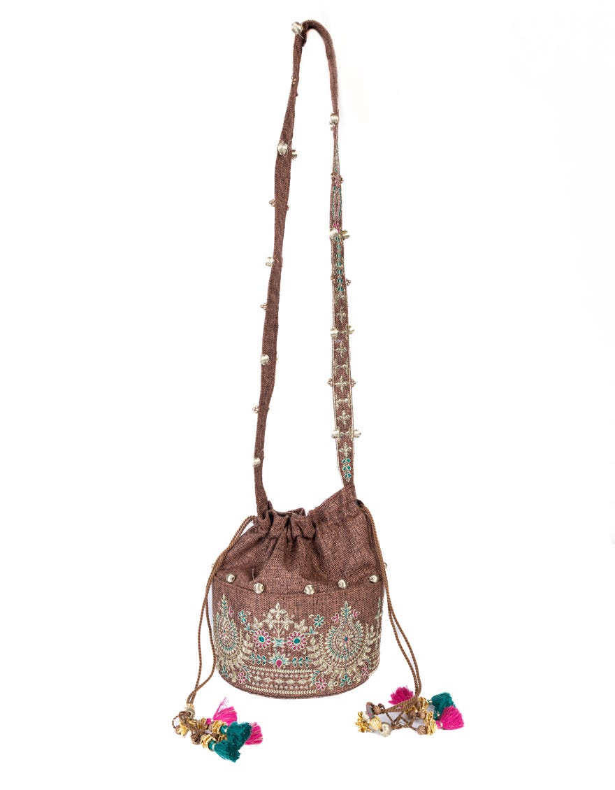 Brown Jute Handbag | Jjbl-24-062