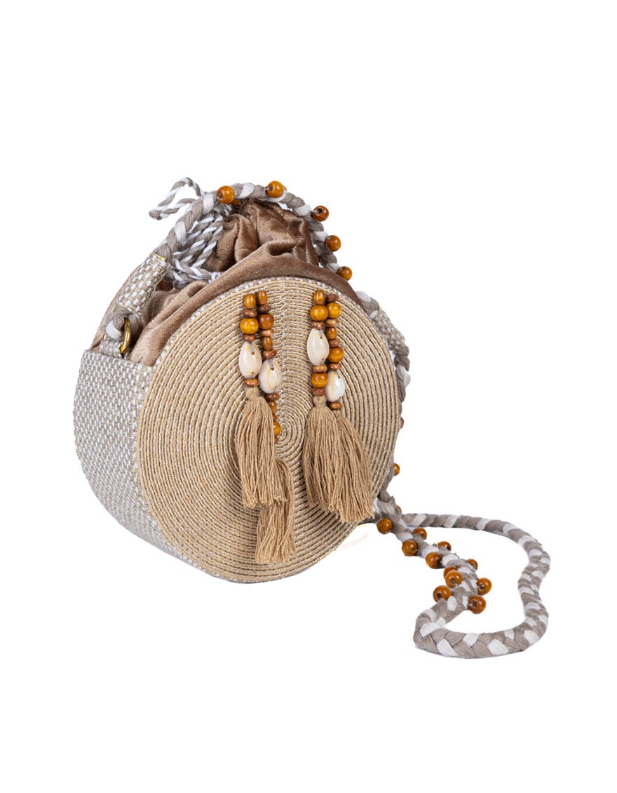Beige Jute Handbag | Jjbl-24-064