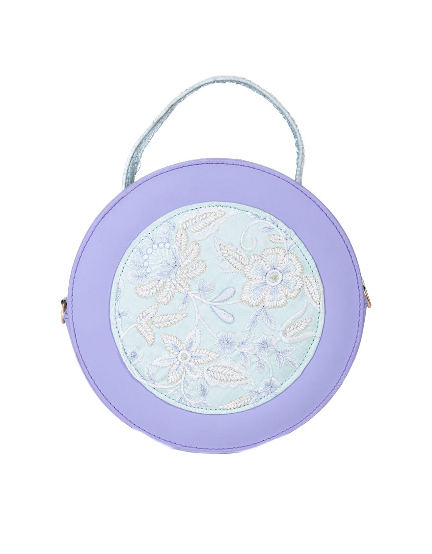 Purple Rexine Handbag | Jjbl-24-067