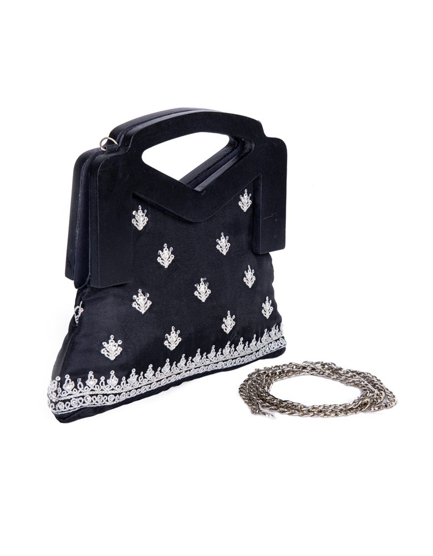 Black Cotton Handbag | Jjbl-24-070