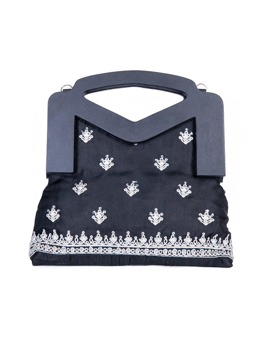 Black Cotton Handbag | Jjbl-24-070