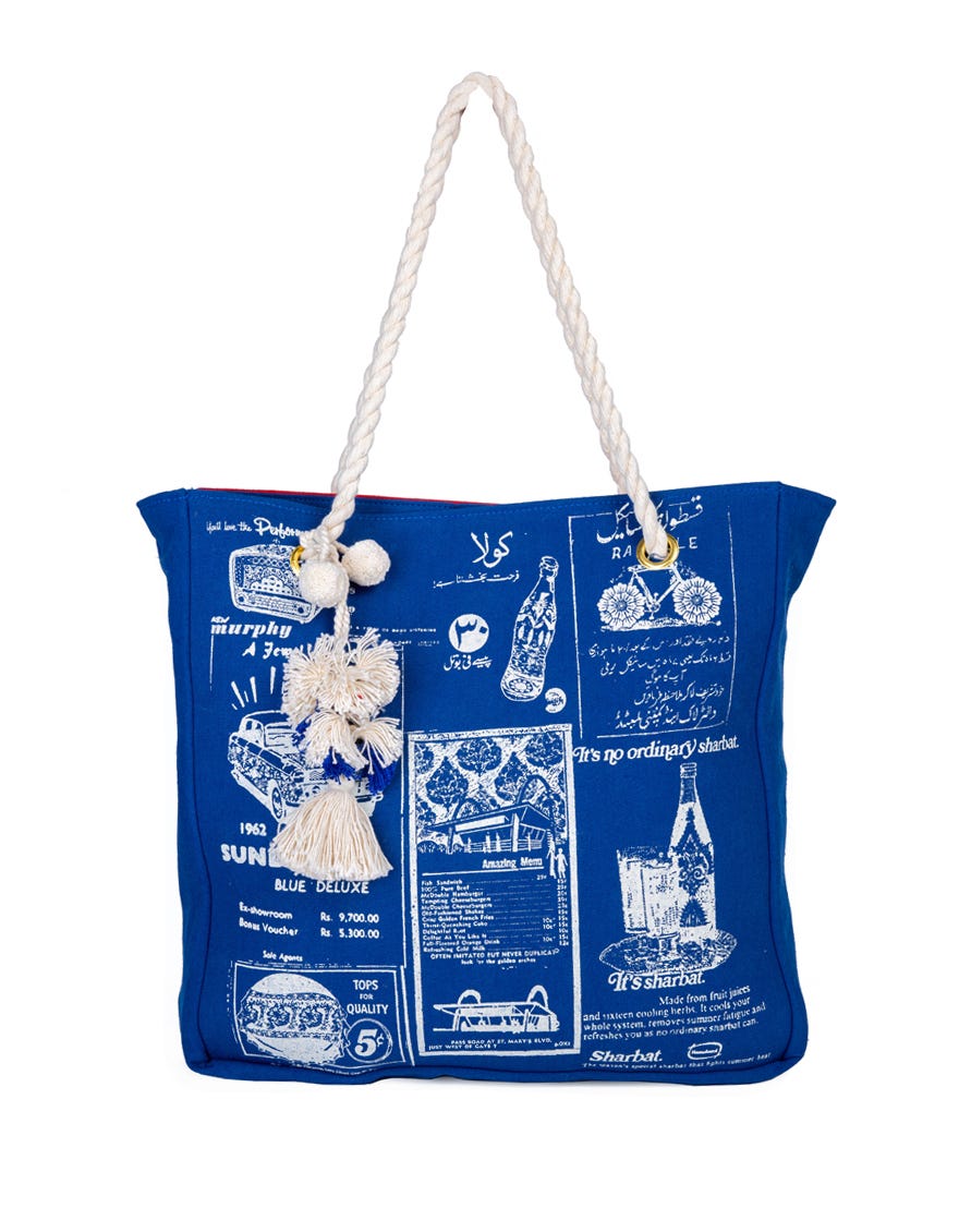 Blue Canvas Handbag | Jjbl-24-073