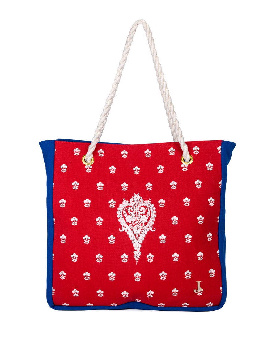 Blue Canvas Handbag | Jjbl-24-073