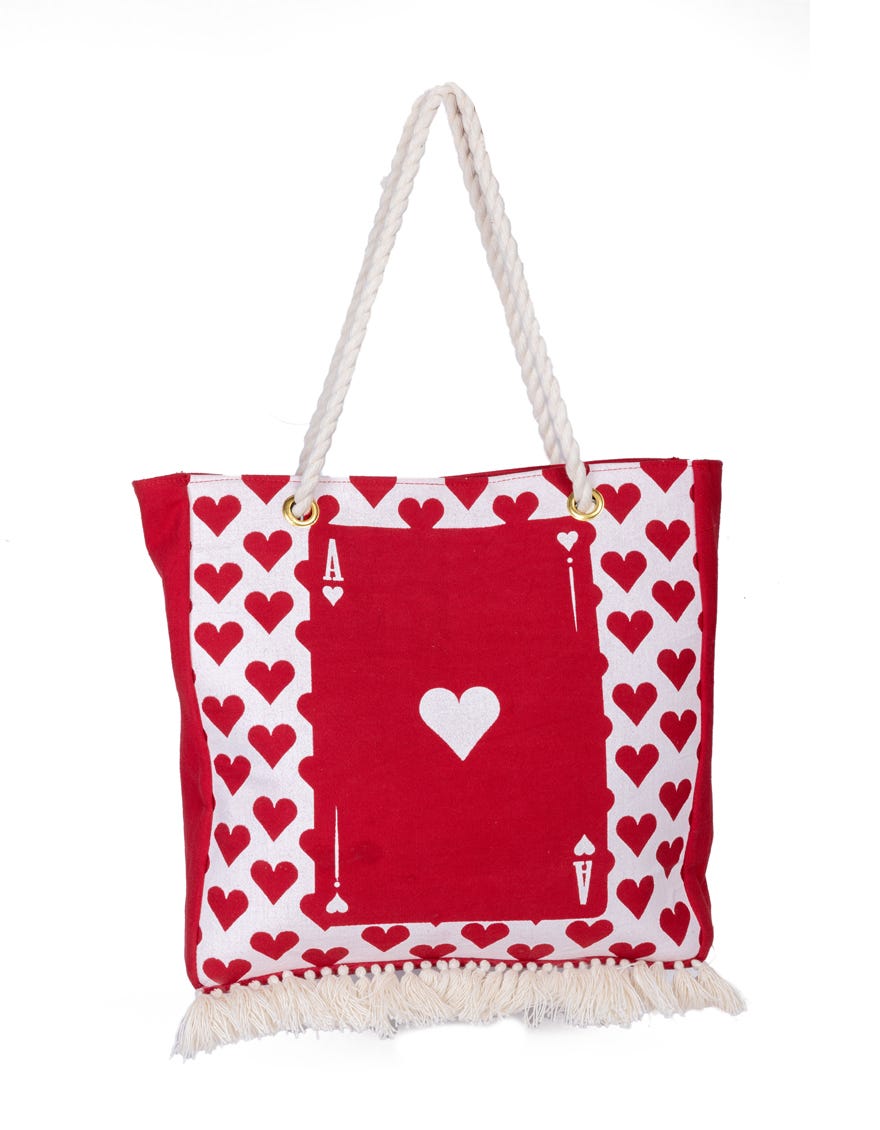 Red Canvas Handbag | Jjbl-24-075