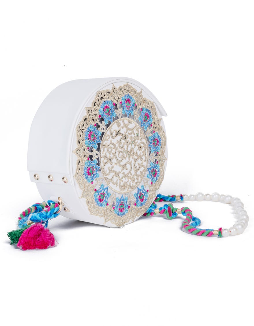 White Rexine Handbag | Jjbl-24-077