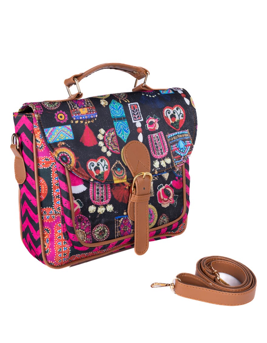 Multicolor Silk Handbag | Jjbl-24-078