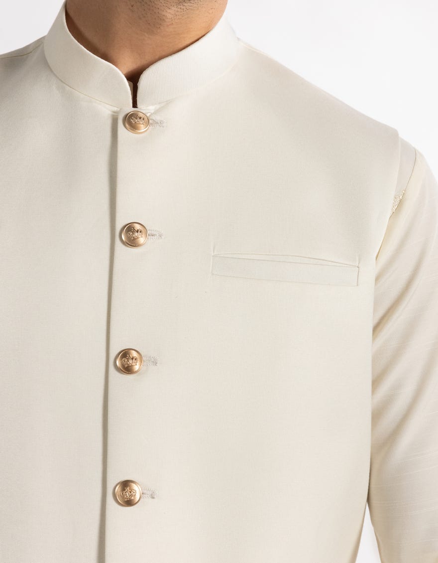 CREAM SUITING WAISTCOAT