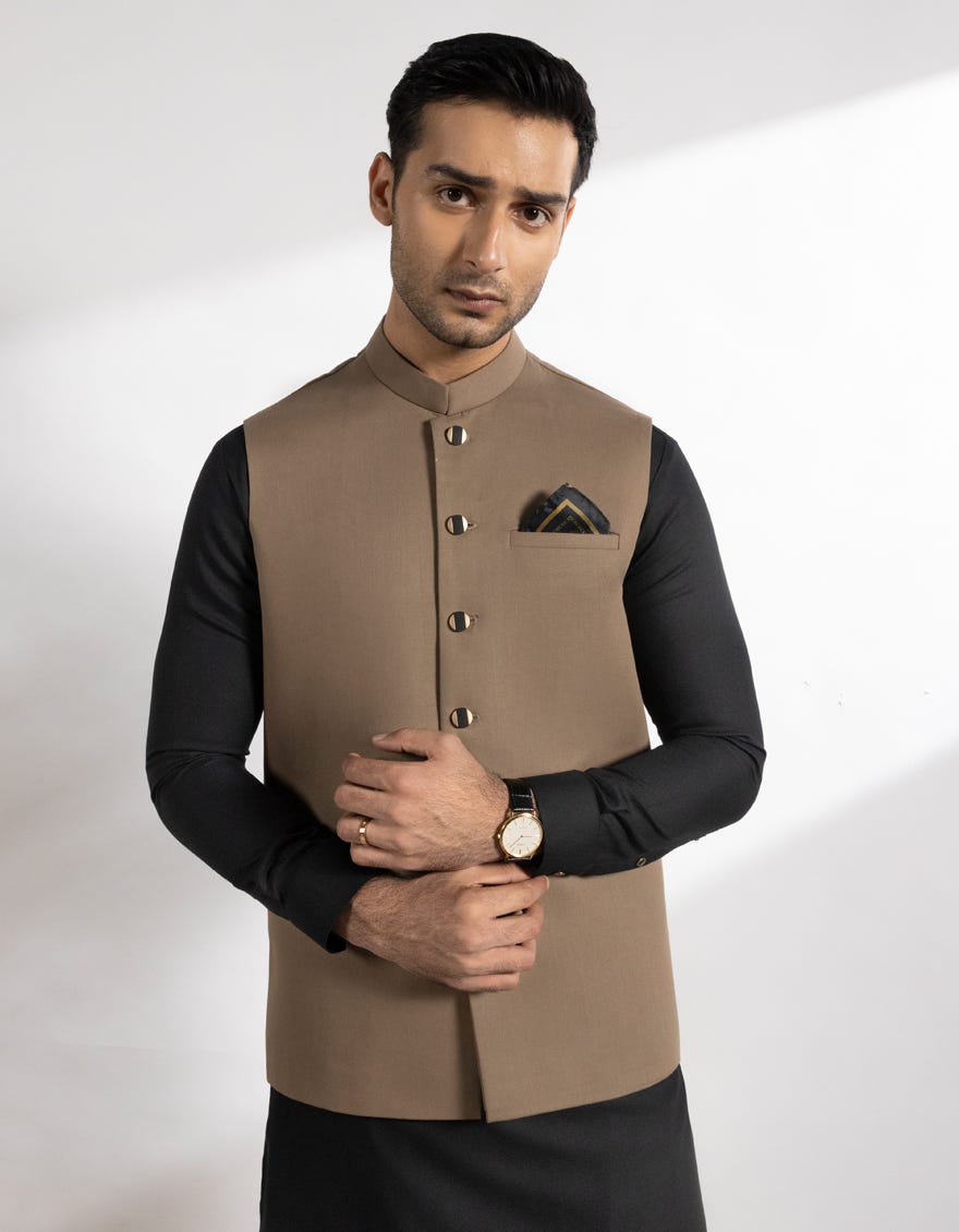 BROWN SUITING WAISTCOAT