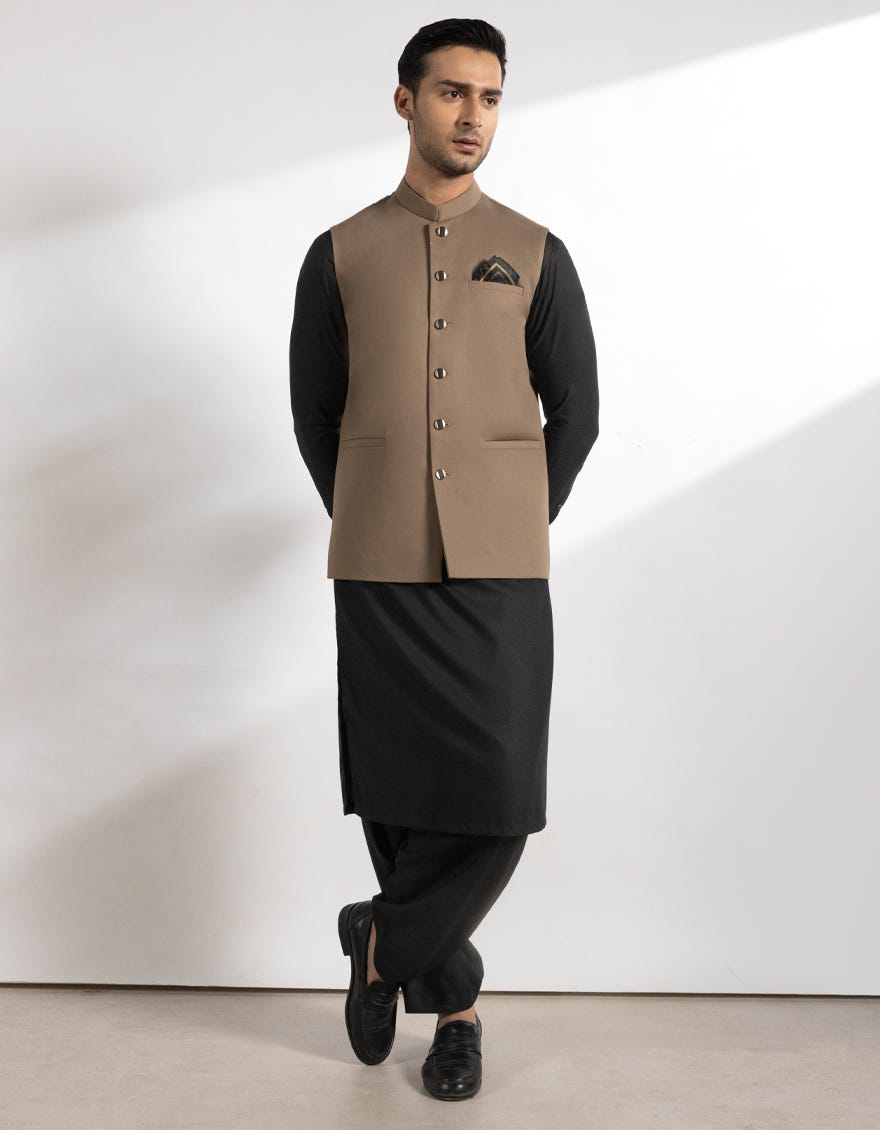 BROWN SUITING WAISTCOAT