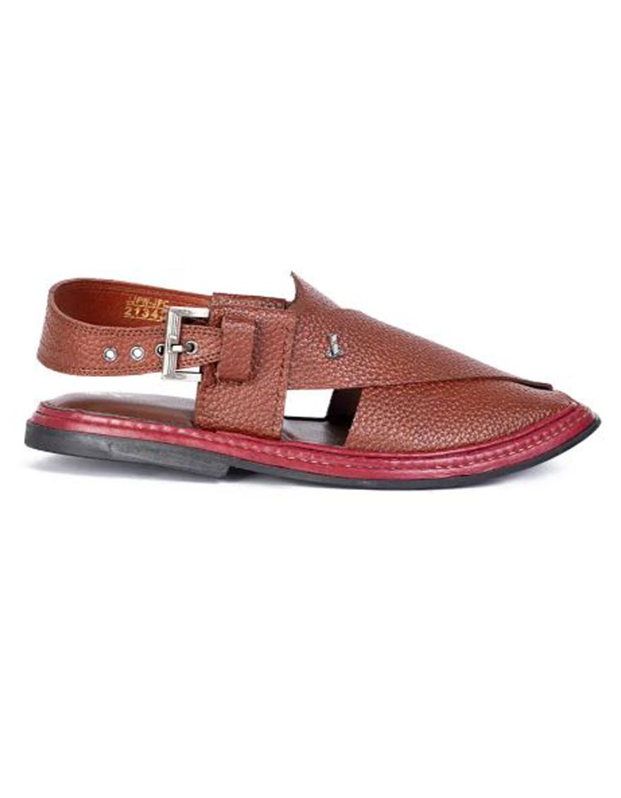 MAROON TEXTURED PESHAWARI SANDALS