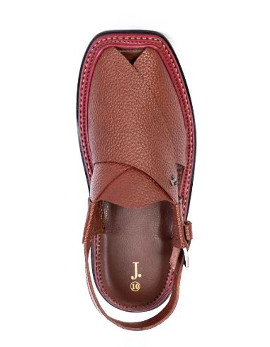 MAROON TEXTURED PESHAWARI SANDALS