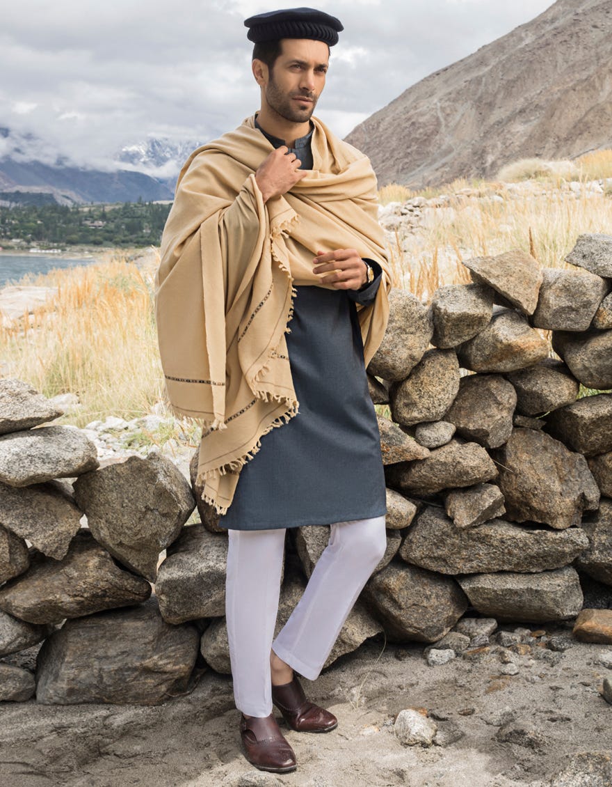 FAWN BLENDED MEN SHAWL | JJID-SHAWL