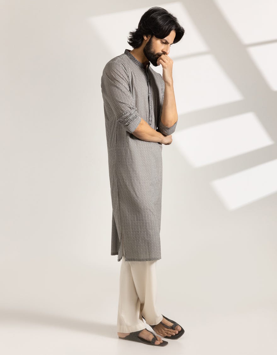 black-white-cotton-printed-semi-formal-kurta-jjks33489