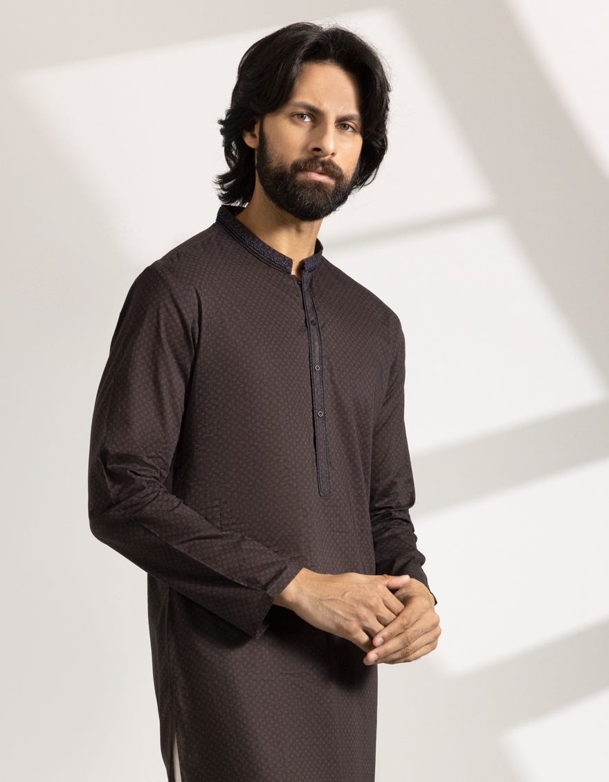 brown-cotton-printed-semi-formal-kurta-jjks33492