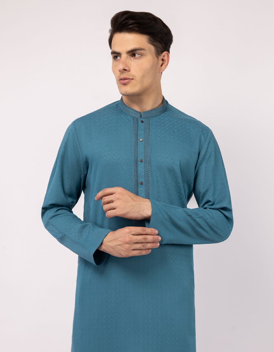 SEA GREEN SEMI-FORMAL KURTA