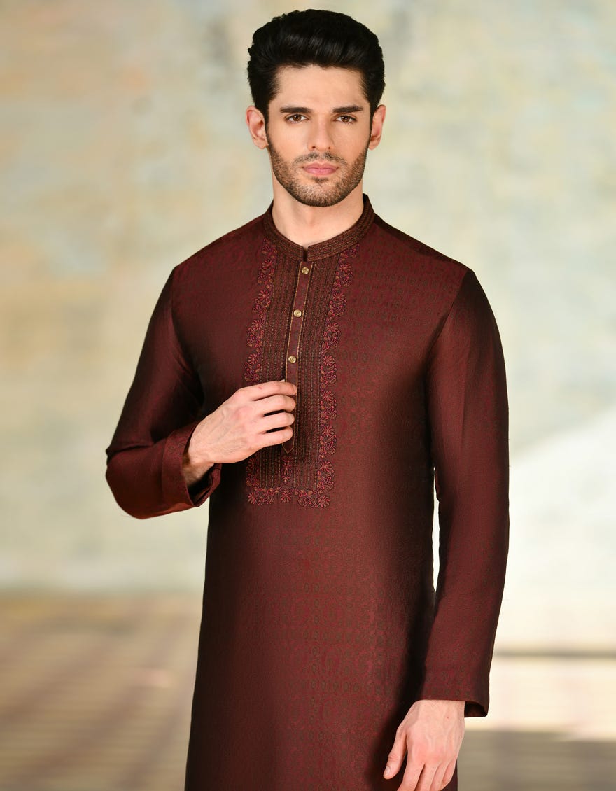 MAROON BLENDED SPECIAL KURTA