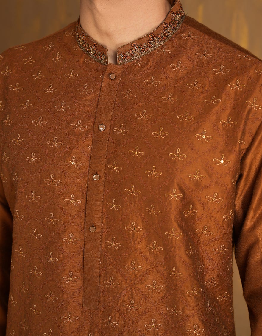 RUST BLENDED SPECIAL KURTA