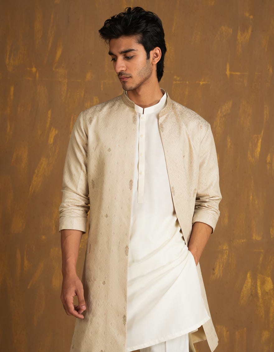BEIGE FORMAL KURTA | JJK-SP-INR-A-45516