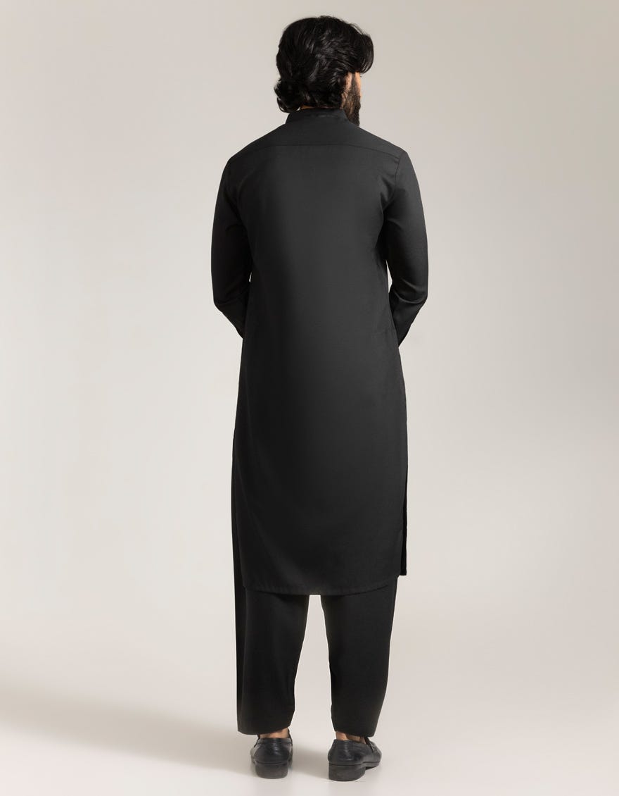 black-blended-semi-formal-kameez-shalwar-jjksa90533