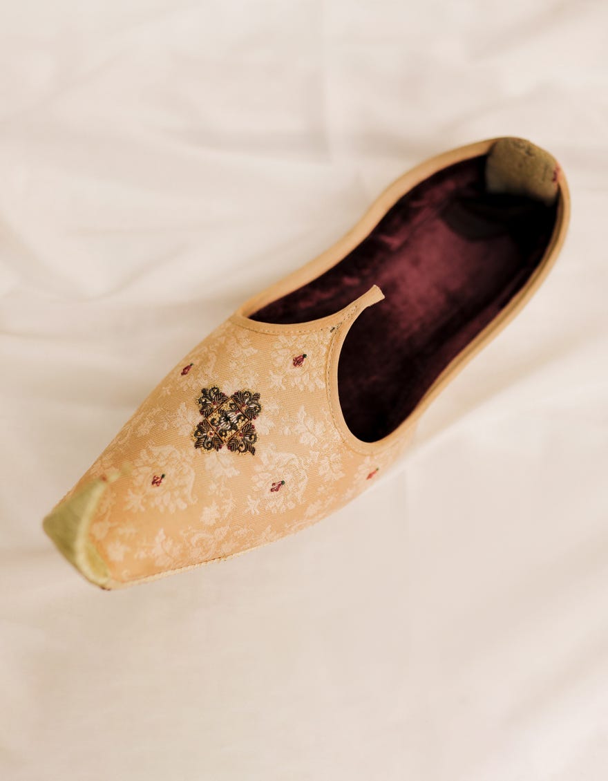 Gold Blended Khussa | Jjkh-581